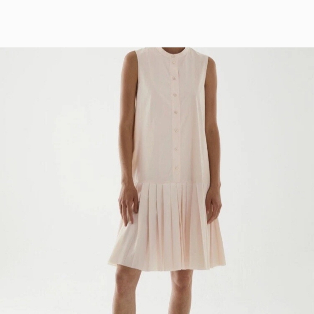 COS Cream Button-Up Dress, Cotton Poplin.Like New Condition